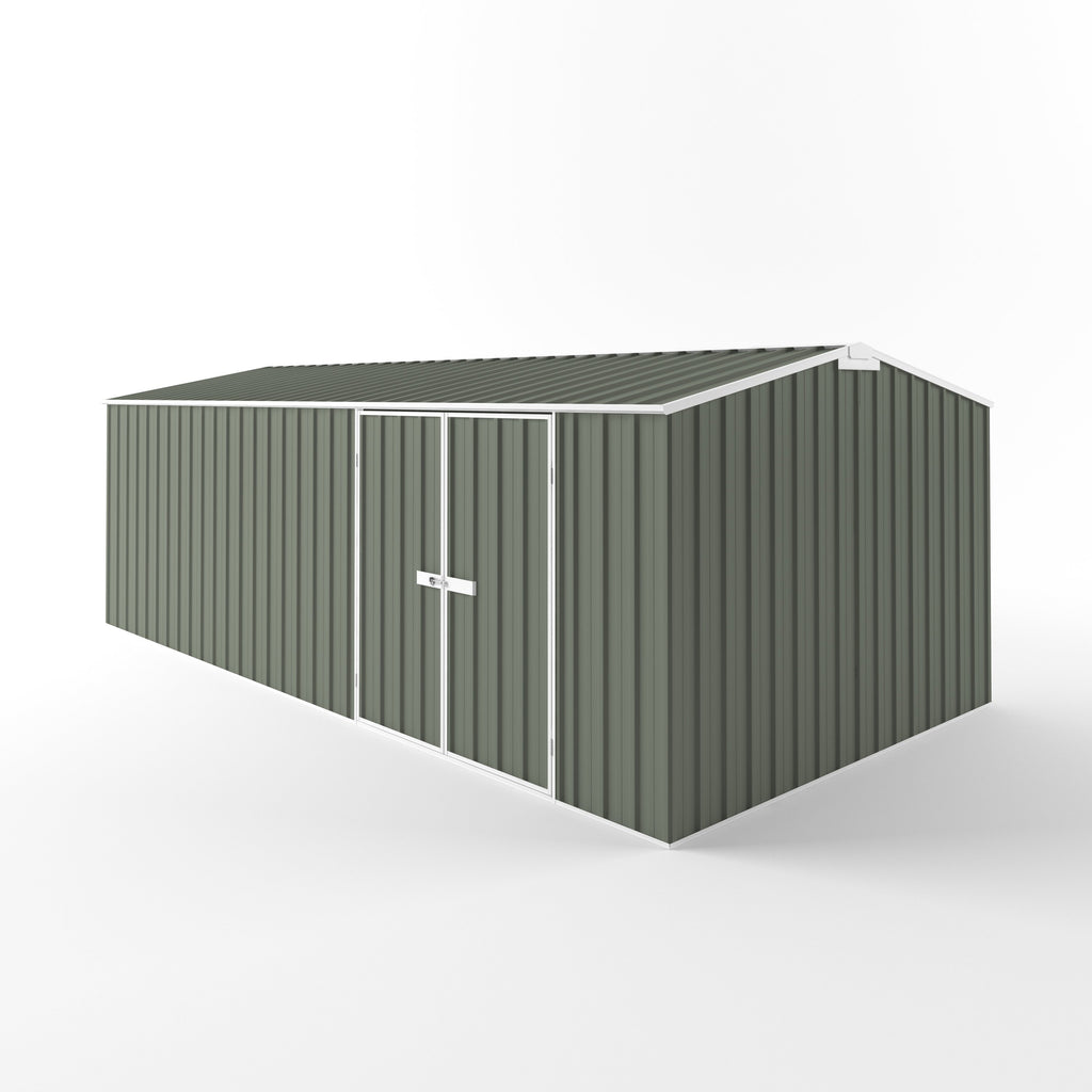 Truss Roof Garden Shed 6.00m (w) x 3.00m (d) Standard - 2.10m Mist Green Colour