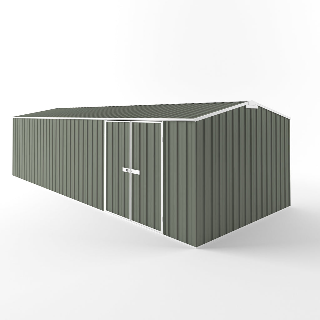 Truss Roof Garden Shed 7.50m (w) x 3.00m (d)x 2.10m (h)  Mist Green Colour