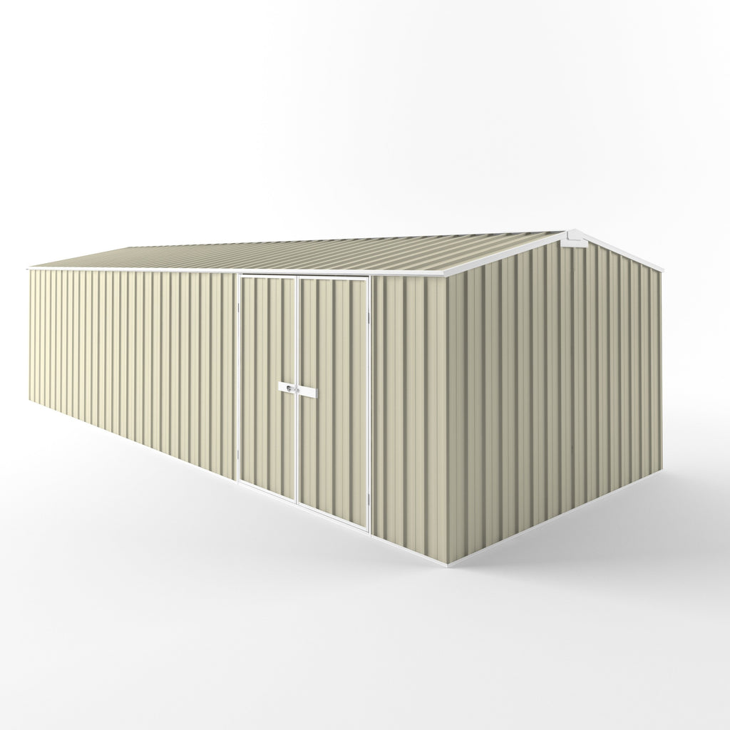 Truss Roof Garden Shed 7.50m (w) x 3.00m (d)x 2.10m (h)  Smooth Cream Colour