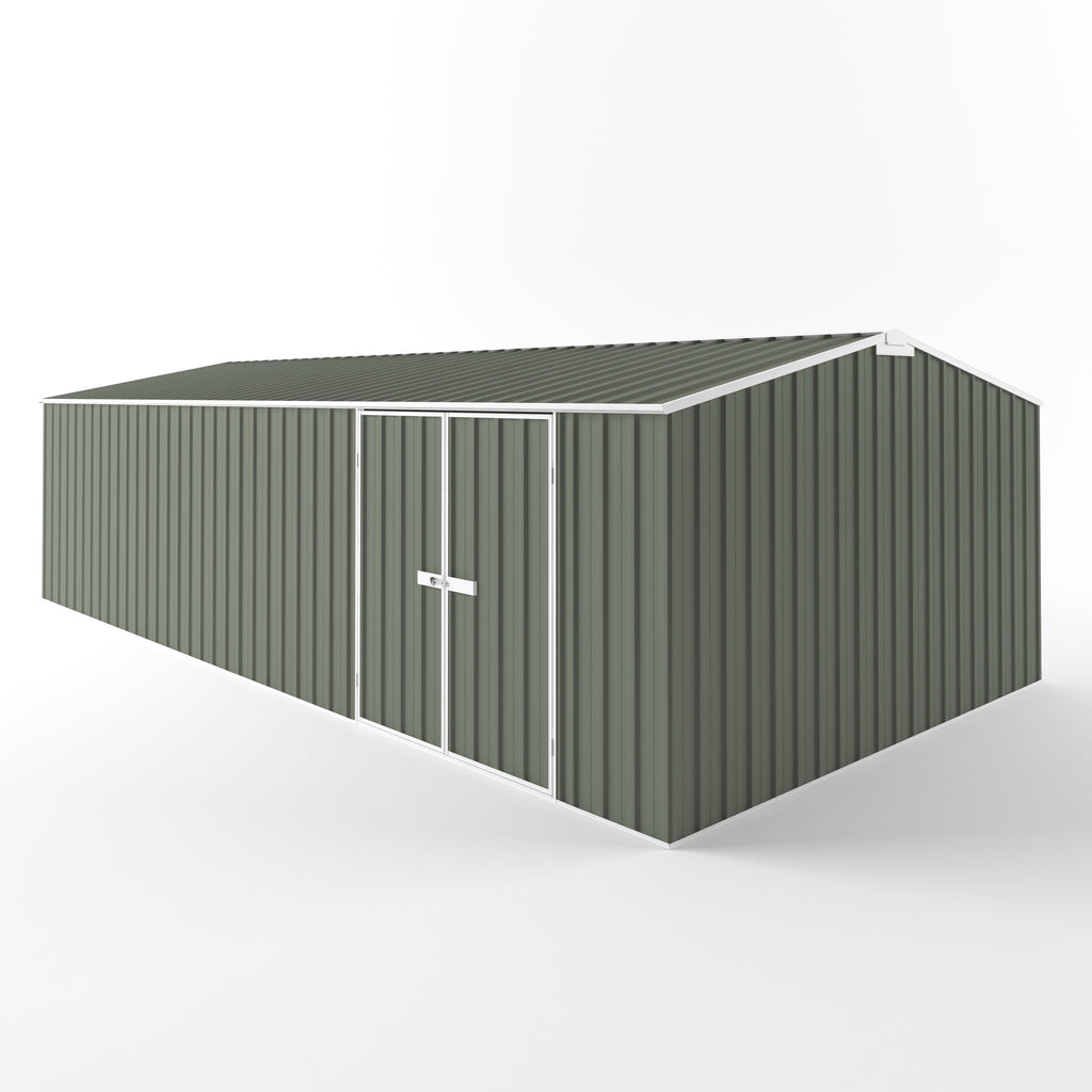 Truss Roof Garden Shed 7.50m (w) x 3.75m (d)x 2.18m (h)  Mist Green Colour