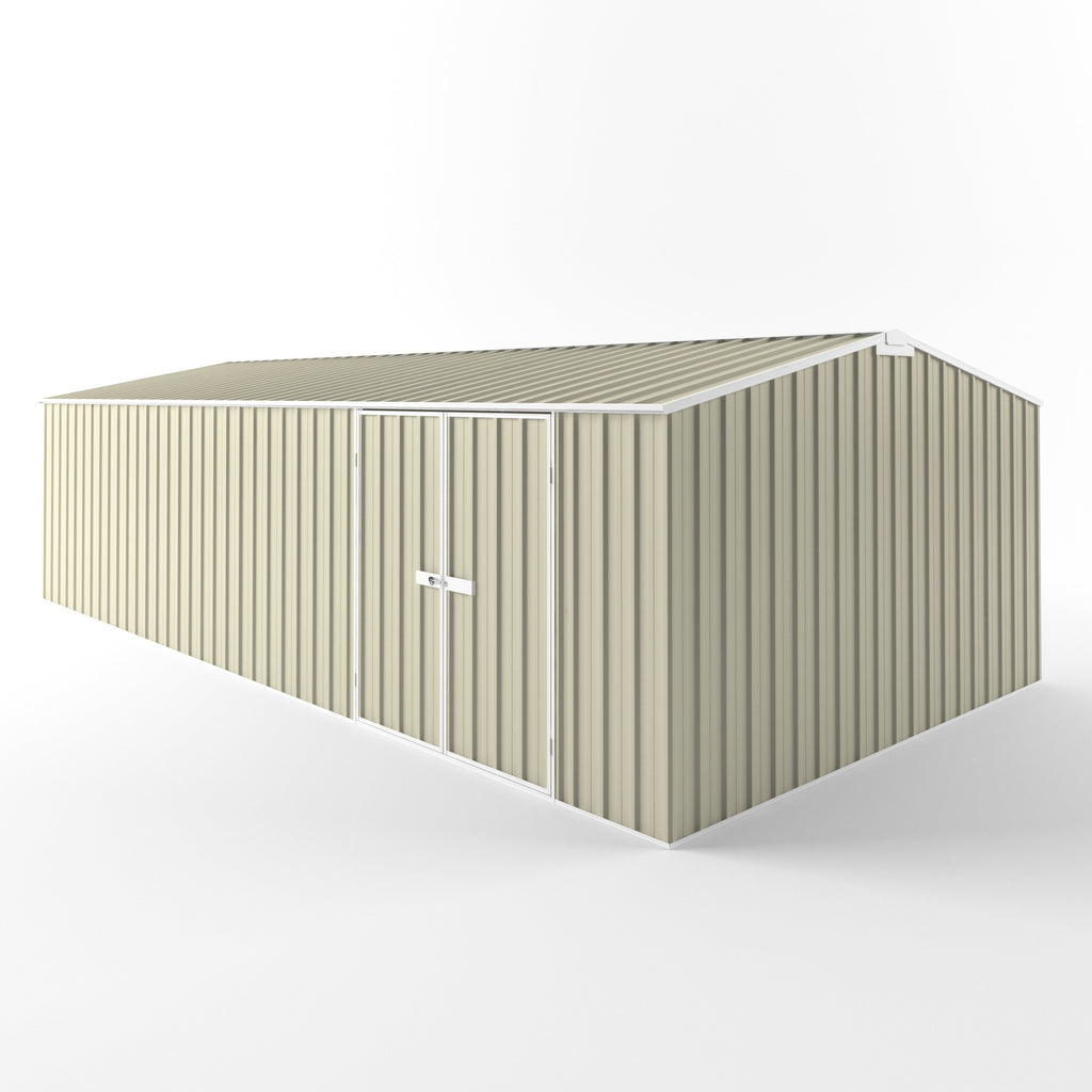 Truss Roof Garden Shed 7.50m (w) x 3.75m (d) Standard - 2.18m Smooth Cream Colour