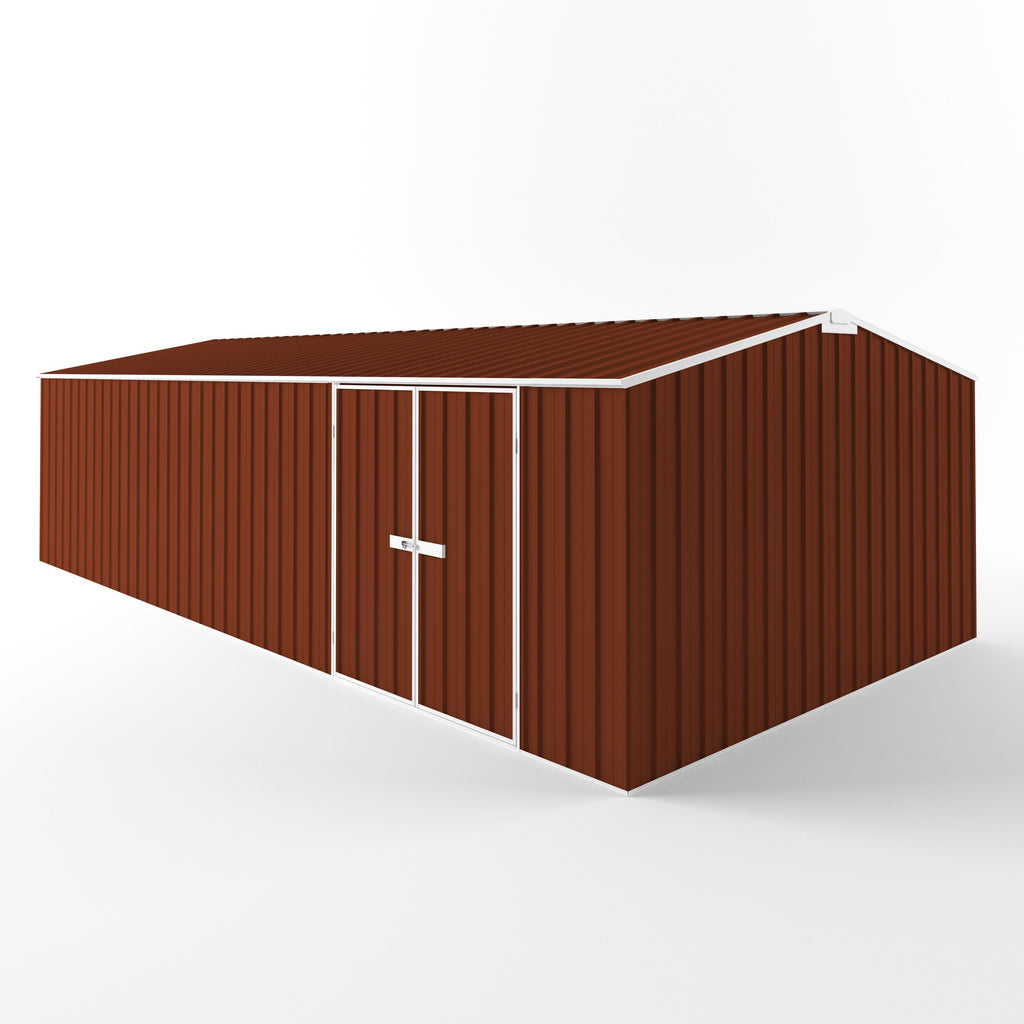 Truss Roof Garden Shed 7.50m (w) x 3.75m (d) Standard - 2.18m Tuscan Red Colour