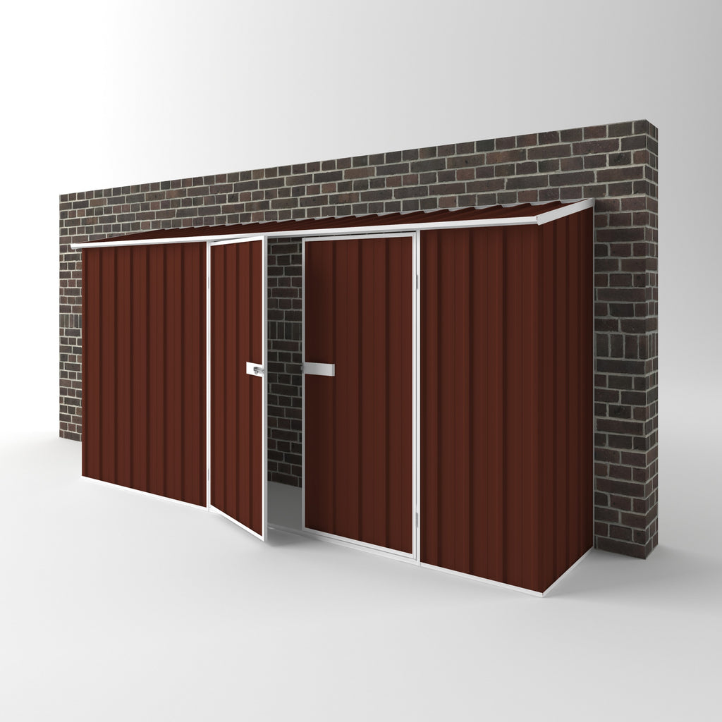 Off The Wall Garden Shed 3.75m (w) x 0.78m (d)x 1.95m (h)  Heritage Red Colour