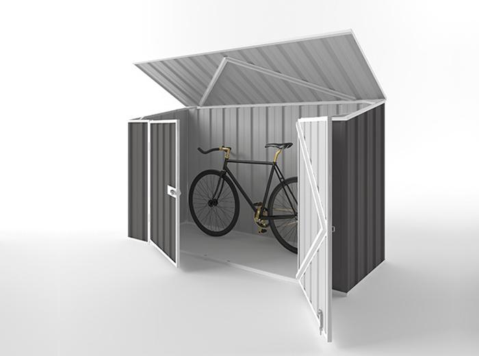 Garden Bike Shed 2.25m (w) x 0.78m (d) Standard - 1.34m Monument Colour