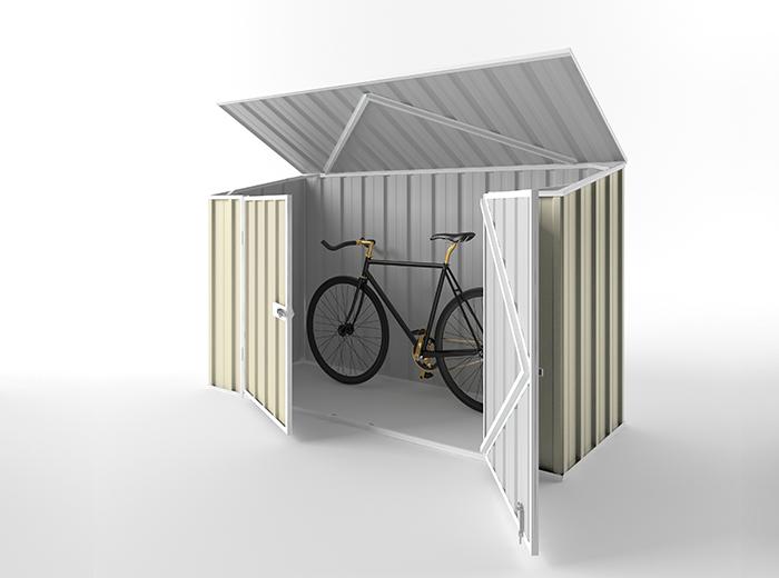 Garden Bike Shed 2.25m (w) x 0.78m (d)x 1.34m (h)  Smooth Cream Colour