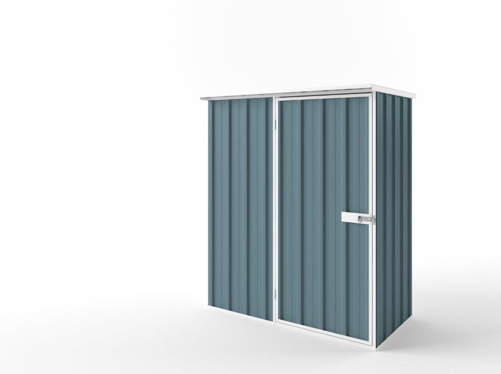 Flat Roof Garden Shed 1.50m (w) x 0.78m (d)x 1.82m (h)  Blue Horizon Colour