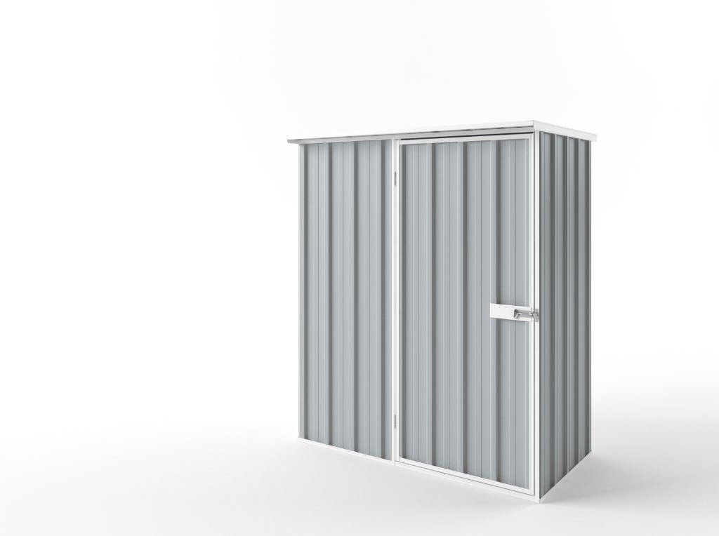 Flat Roof Garden Shed 1.50m (w) x 0.78m (d) Standard Gull Grey Colour