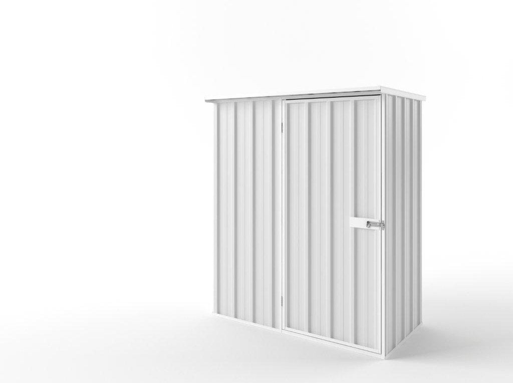Flat Roof Garden Shed 1.50m (w) x 0.78m (d)x 1.82m (h)  Off White Colour