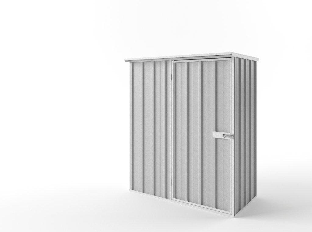 Flat Roof Garden Shed 1.50m (w) x 0.78m (d)x 1.82m (h)  Zinc Colour