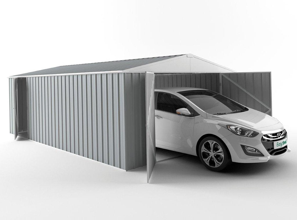 Garage Shed 6.00m (w) x 3.00m (d) Standard - 2.10m Gull Grey Colour