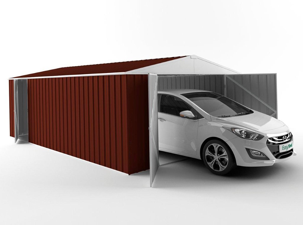 Garage Shed 7.50m (w) x 3.00m (d)x 2.10m (h)  Heritage Red Colour