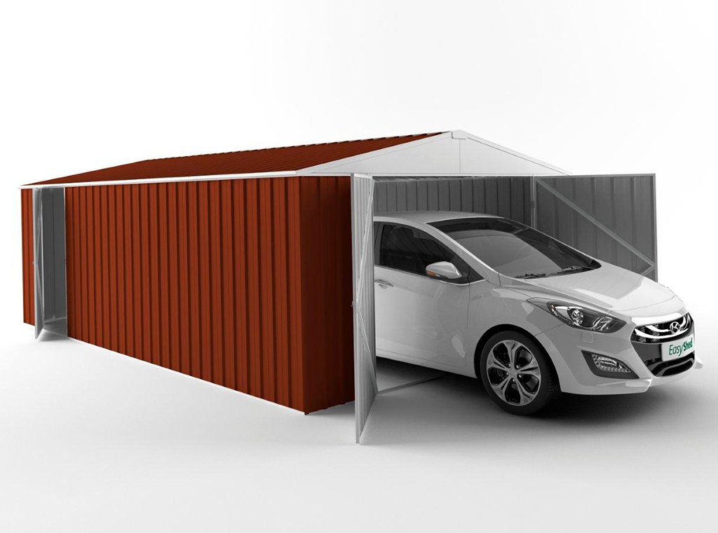 Garage Shed 4.50m (w) x 3.00m (d) Standard - 2.10m Tuscan Red Colour