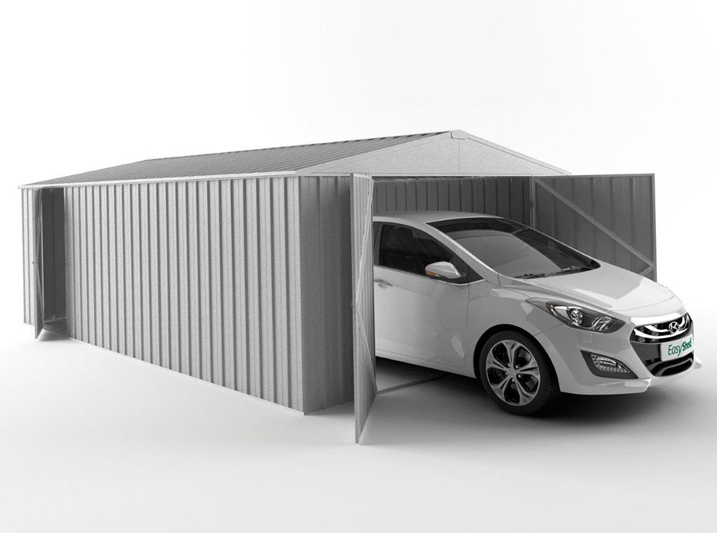 Garage Shed 4.50m (w) x 3.75m (d)x 2.48m (h)  Zinc Colour