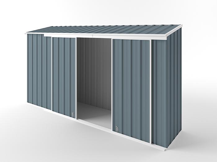 Narrow Slider Garden Shed 3.75m (w) x 0.78m (d) Standard - 1.95m Blue Horizon Colour