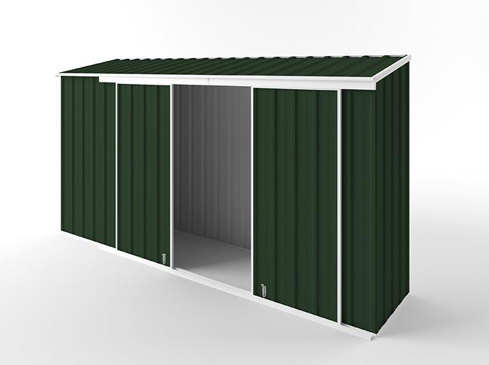 Narrow Slider Garden Shed 3.75m (w) x 0.78m (d) Standard - 1.95m Caulfield Green Colour