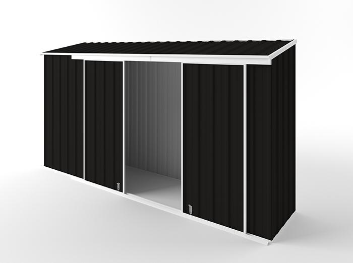 Narrow Slider Garden Shed 3.75m (w) x 0.78m (d)x 1.95m (h)  Ebony Colour