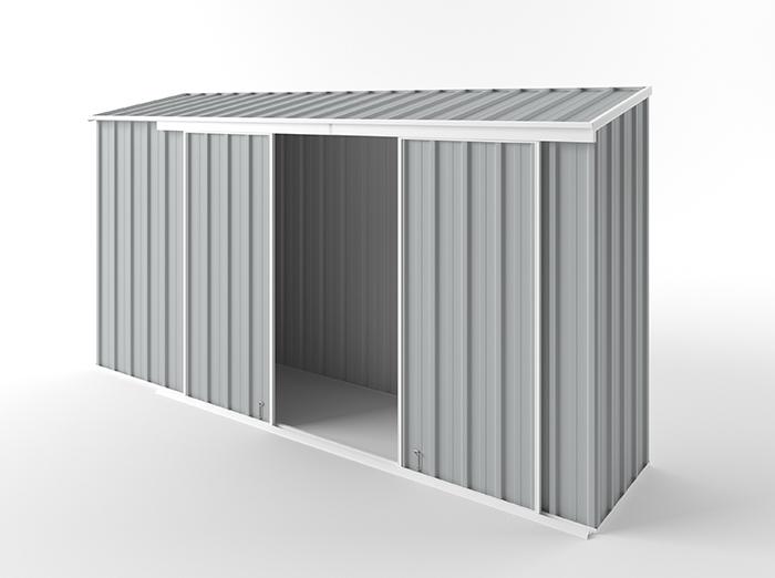 Narrow Slider Garden Shed 3.75m (w) x 0.78m (d)x 1.95m (h)  Gull Grey Colour
