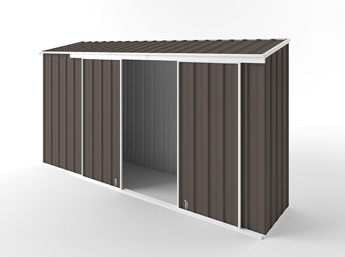 Narrow Slider Garden Shed 3.75m (w) x 0.78m (d) Standard - 1.95m Jasmin Brown Colour
