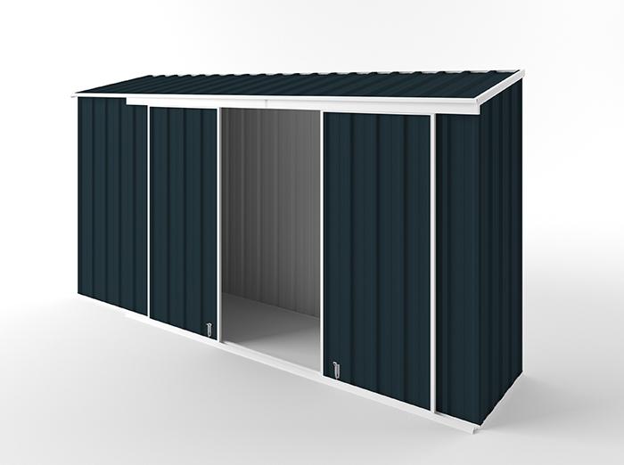 Narrow Slider Garden Shed 3.75m (w) x 0.78m (d) Standard - 1.95m Mountain Blue Colour