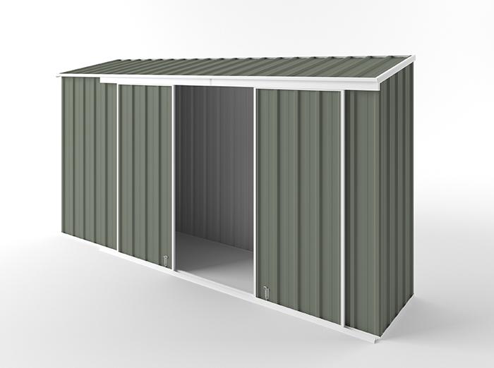 Narrow Slider Garden Shed 3.75m (w) x 0.78m (d) Standard - 1.95m Mist Green Colour