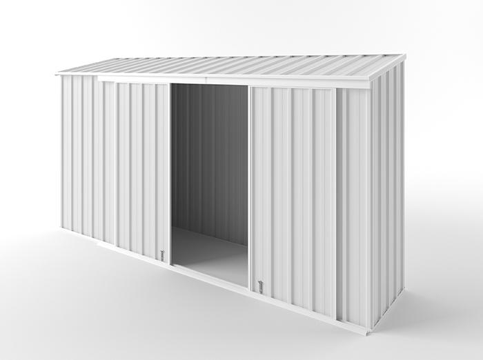 Narrow Slider Garden Shed 3.75m (w) x 0.78m (d)x 1.95m (h)  Off White Colour