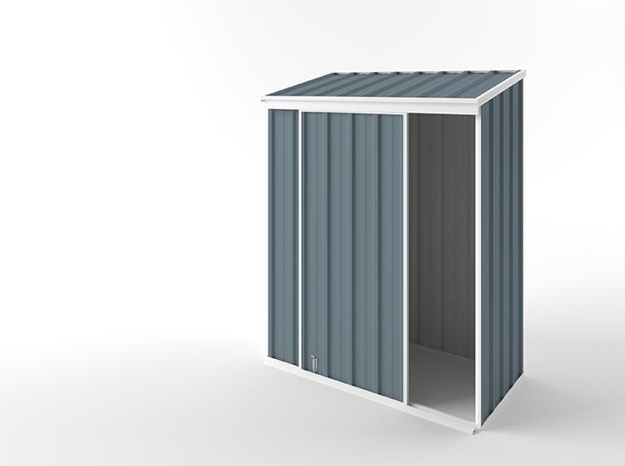 Narrow Slider Garden Shed 1.50m (w) x 0.78m (d) Standard - 1.95m Blue Horizon Colour