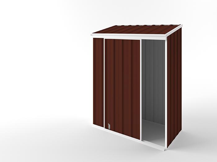Narrow Slider Garden Shed 1.50m (w) x 0.78m (d) Standard - 1.95m Heritage Red Colour