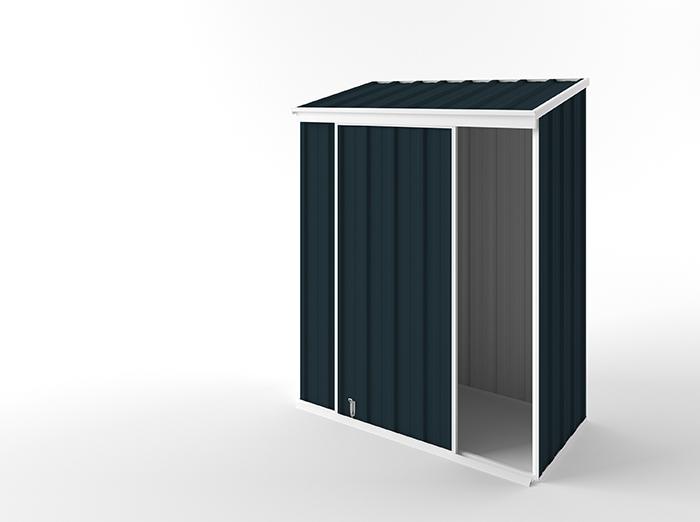 Narrow Slider Garden Shed 1.50m (w) x 0.78m (d) Standard - 1.95m Mountain Blue Colour