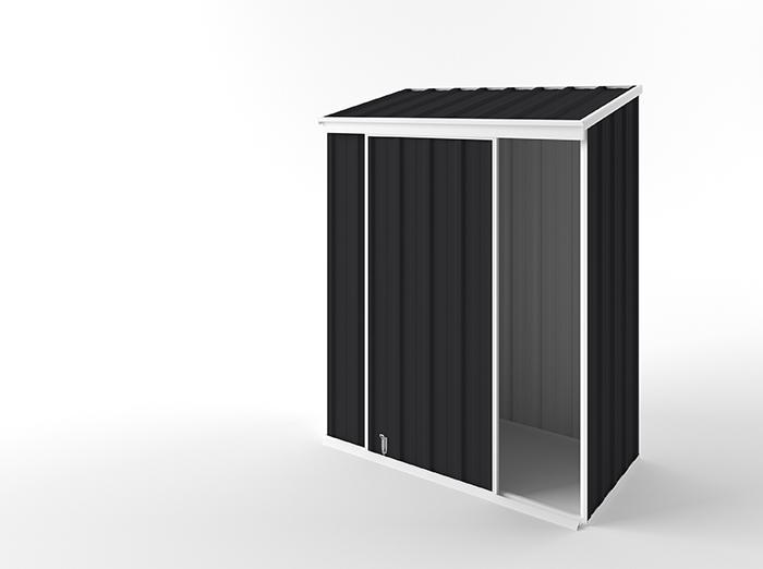 Narrow Slider Garden Shed 1.50m (w) x 0.78m (d) Standard - 1.95m Monument Colour