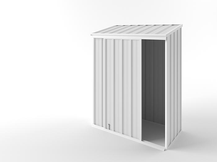 Narrow Slider Garden Shed 1.50m (w) x 0.78m (d)x 1.95m (h)  Off White Colour