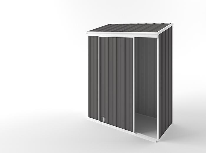 Narrow Slider Garden Shed 1.50m (w) x 0.78m (d)x 1.95m (h)  Slate Grey Colour