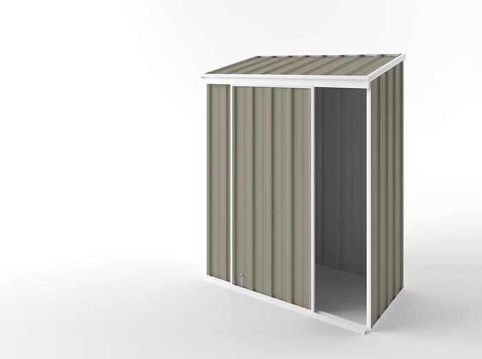 Narrow Slider Garden Shed 1.50m (w) x 0.78m (d)x 1.95m (h)  Stone Colour