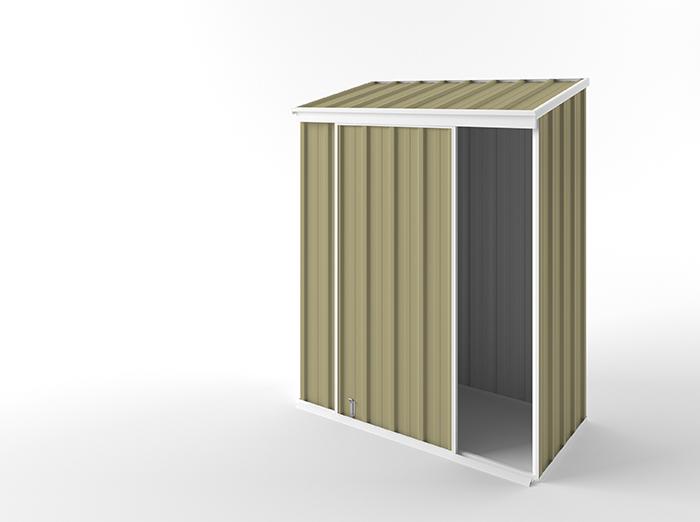 Narrow Slider Garden Shed 1.50m (w) x 0.78m (d) Standard - 1.95m Sandlewood Colour