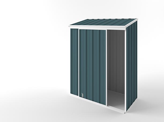 Narrow Slider Garden Shed 1.50m (w) x 0.78m (d) Standard - 1.95m Torres Blue Colour