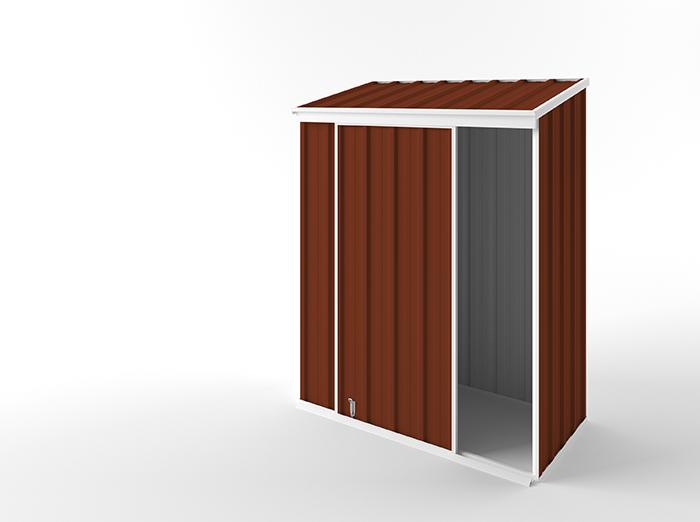 Narrow Slider Garden Shed 1.50m (w) x 0.78m (d) Standard - 1.95m Tuscan Red Colour