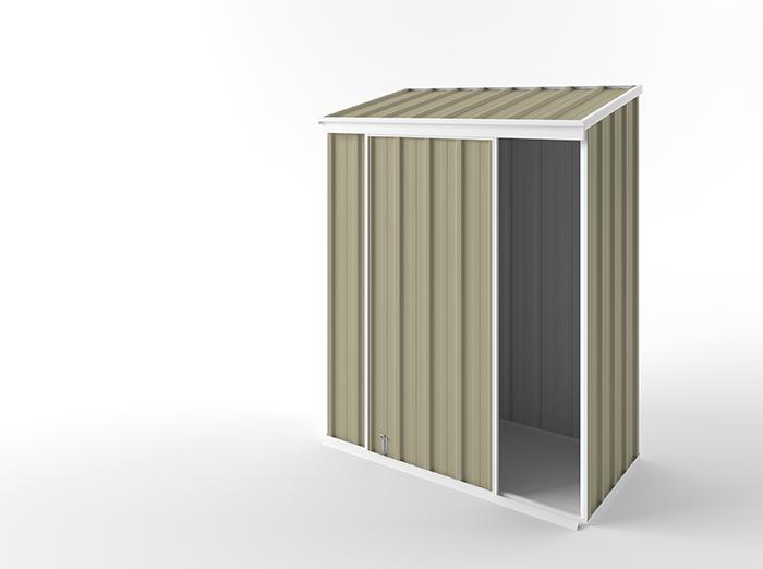 Narrow Slider Garden Shed 1.50m (w) x 0.78m (d) Standard - 1.95m Wheat Colour