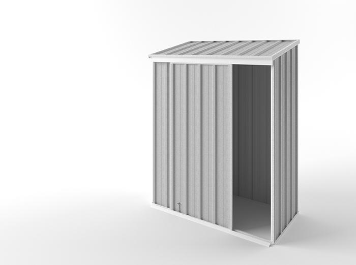 Narrow Slider Garden Shed 1.50m (w) x 0.78m (d) Standard - 1.95m Zinc Colour