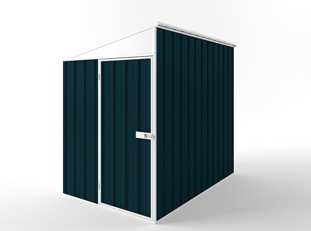 Skillion Roof Garden Shed 1.50m (w) x 2.25m (d) Standard - 2.10m Mountain Blue Colour