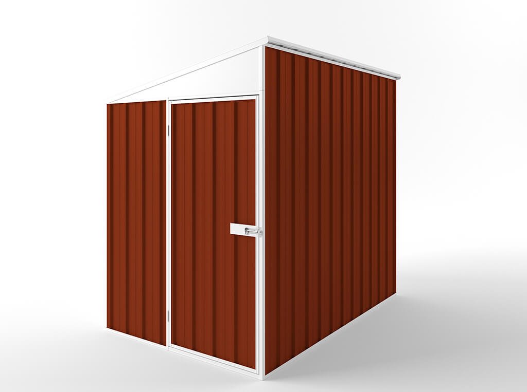 Skillion Roof Garden Shed 1.50m (w) x 2.25m (d) Standard - 2.10m Tuscan Red Colour