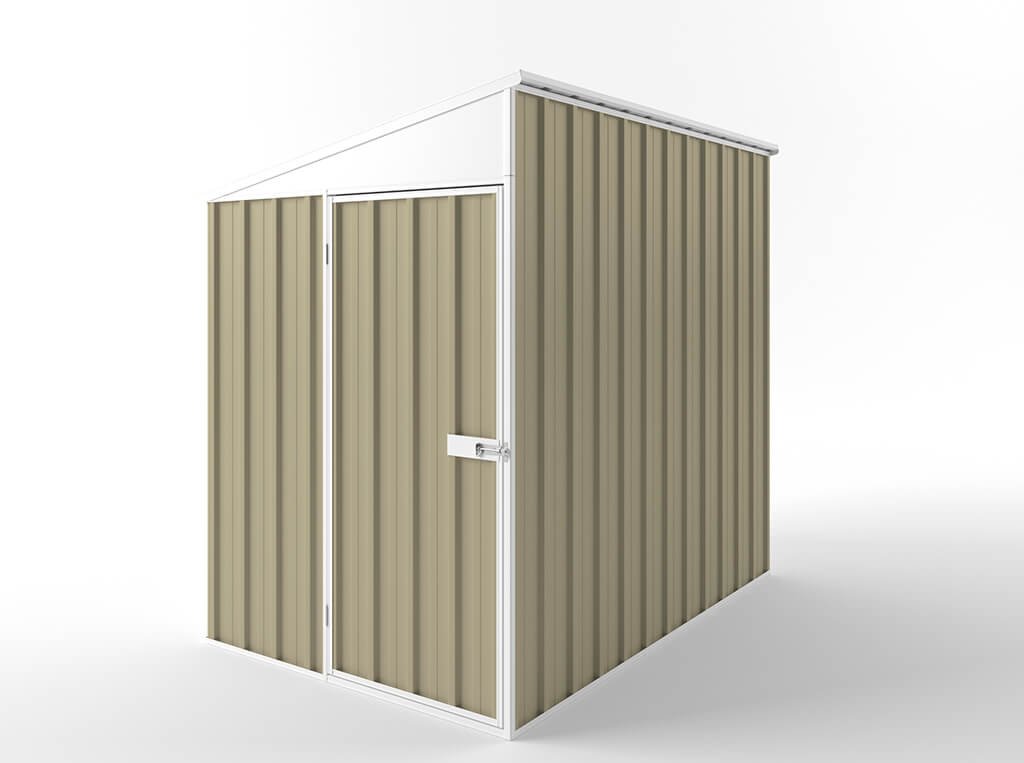Skillion Roof Garden Shed 1.50m (w) x 2.25m (d)x 2.10m (h)  Wheat Colour