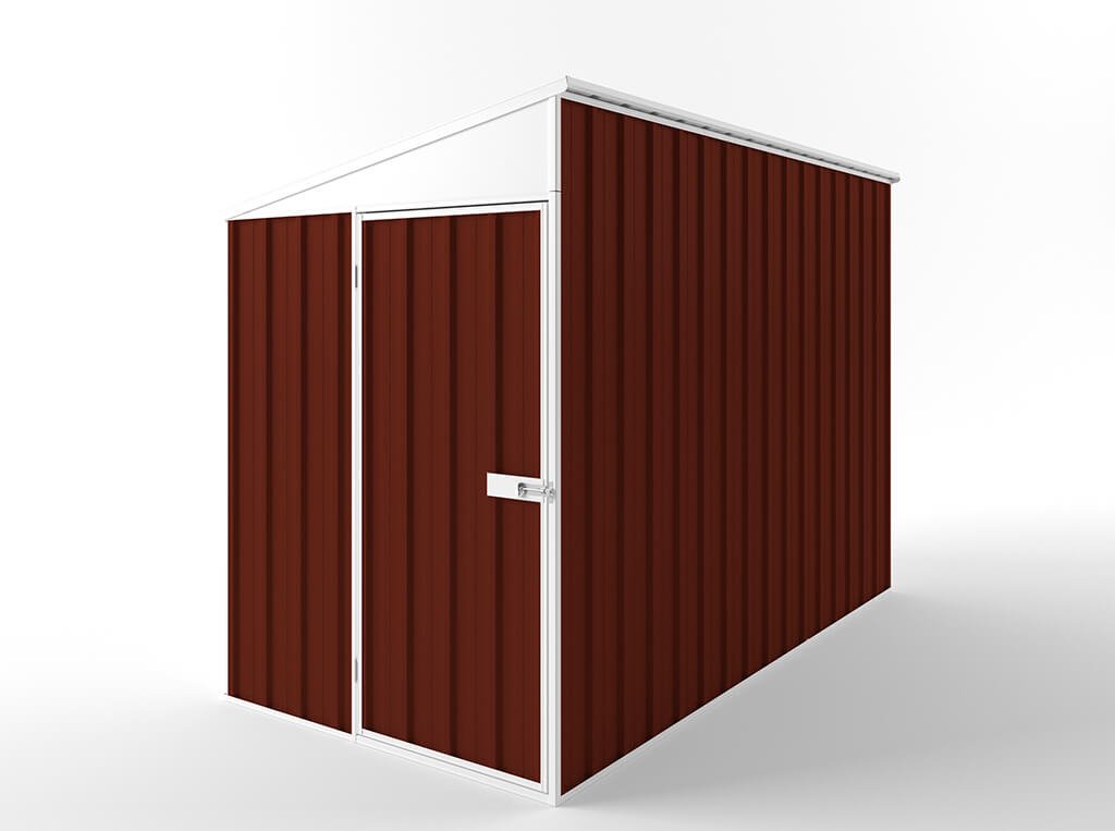 Skillion Roof Garden Shed 1.50m (w) x 3.00m (d)x 2.10m (h)  Heritage Red Colour
