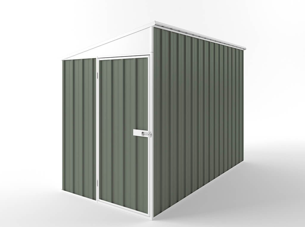 Skillion Roof Garden Shed 1.50m (w) x 3.00m (d) Standard - 2.10m Mist Green Colour
