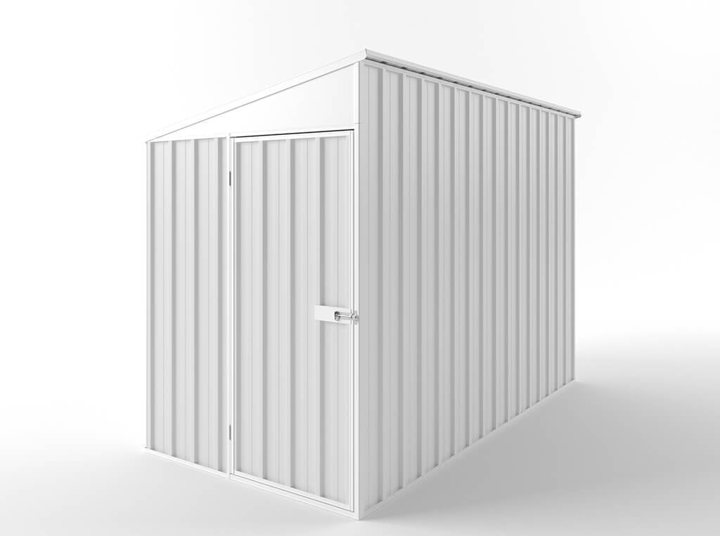 Skillion Roof Garden Shed 1.50m (w) x 3.00m (d)x 2.10m (h)  Off White Colour