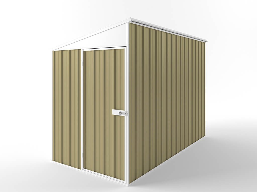 Skillion Roof Garden Shed 1.50m (w) x 3.00m (d)x 2.10m (h)  Sandlewood Colour