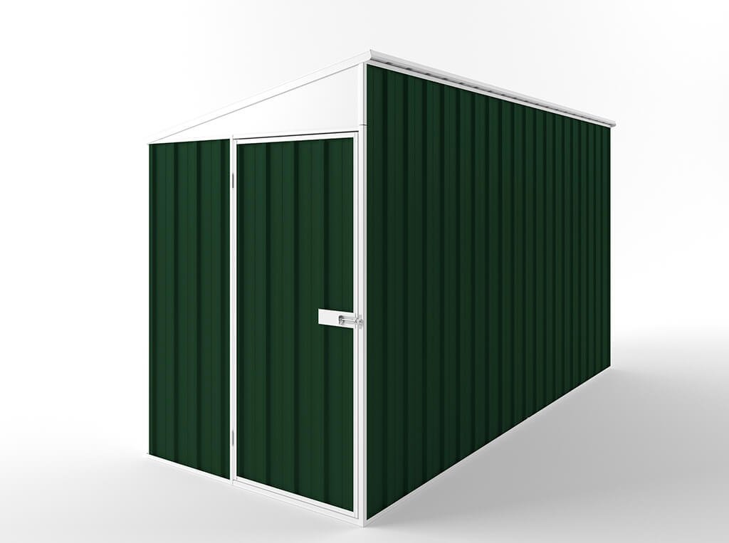 Skillion Roof Garden Shed 1.50m (w) x 3.75m (d)x 2.10m (h)  Caulfield Green Colour