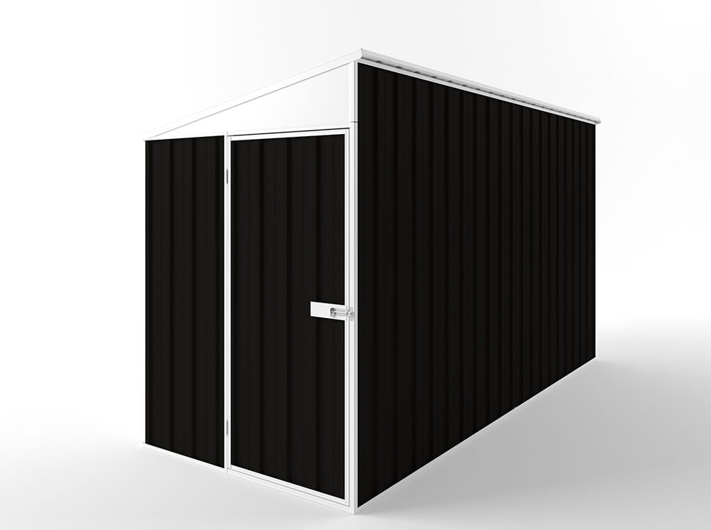 Skillion Roof Garden Shed 1.50m (w) x 3.75m (d)x 2.10m (h)  Ebony Colour