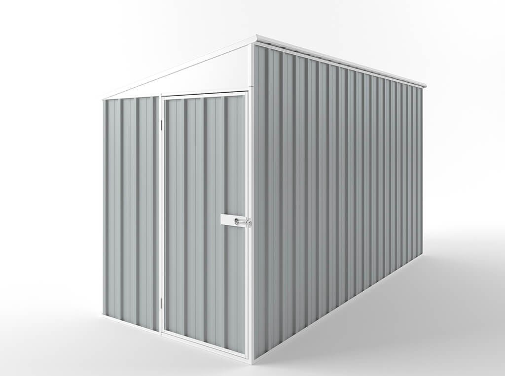 Skillion Roof Garden Shed 1.50m (w) x 3.75m (d) Standard - 2.10m Gull Grey Colour