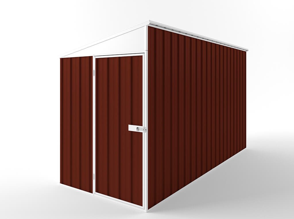 Skillion Roof Garden Shed 1.50m (w) x 3.75m (d)x 2.10m (h)  Heritage Red Colour
