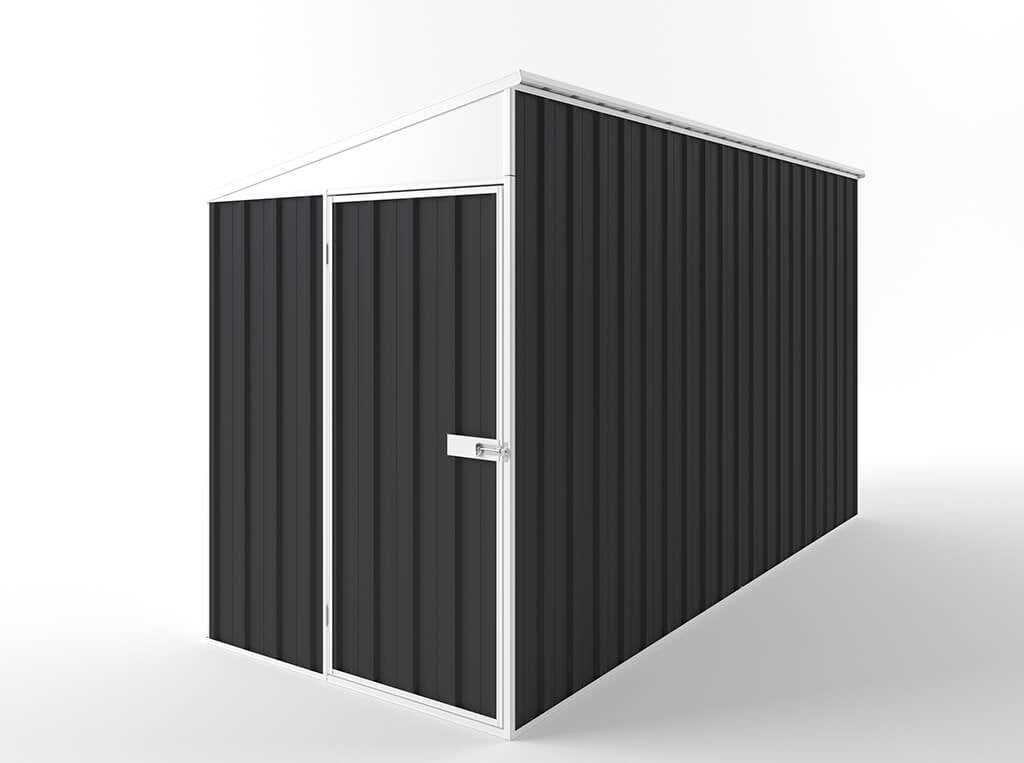 Skillion Roof Garden Shed 1.50m (w) x 3.75m (d)x 2.10m (h)  Iron Grey Colour