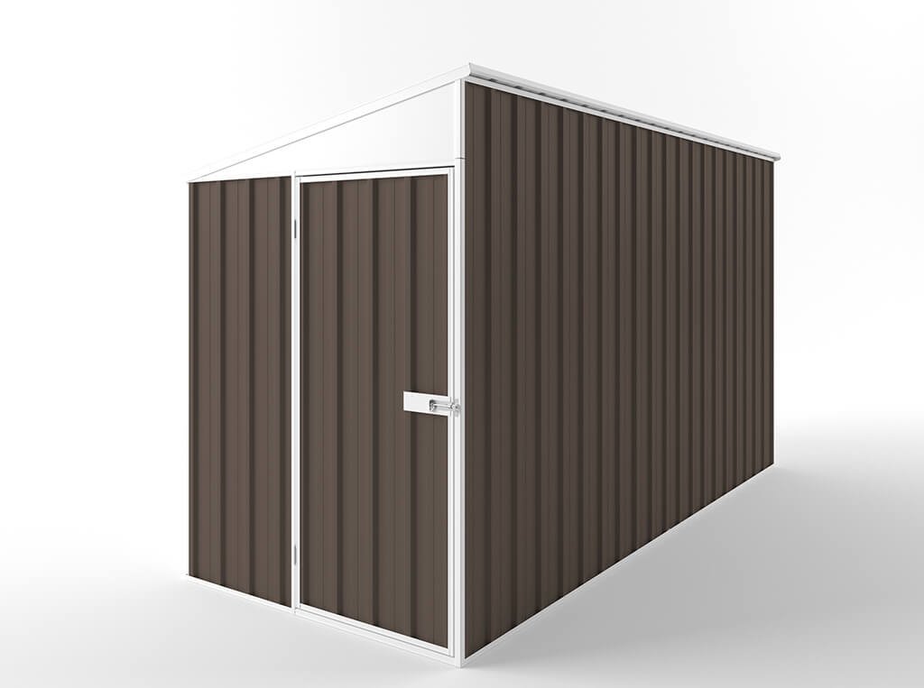 Skillion Roof Garden Shed 1.50m (w) x 3.75m (d) Standard - 2.10m Jasmin Brown Colour